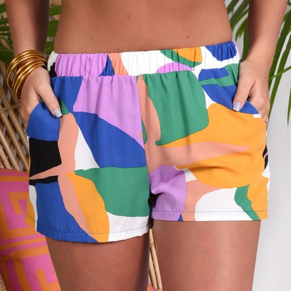 My Girls by Material girls high rise elastic band shorts size S - Picture 2 of 10